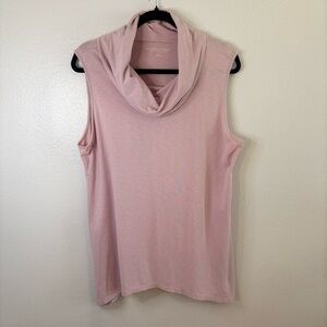 Soft Surroundings Cotton blend Relaxed Sleeveless Cowl Neck Top size Large